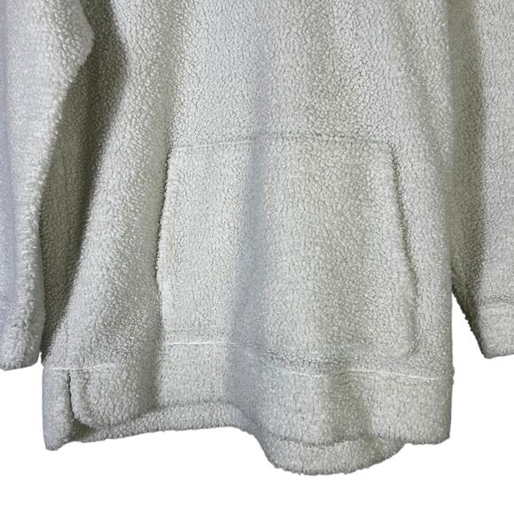 Haven Well Within Sherpa Fleece Pullover Size M White Cowl Neck Cozy Minimalist - Picture 4 of 7